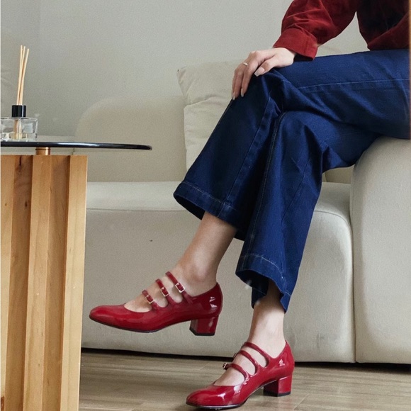 Mary Jane shoes . Red Mary Jane. Retro. - Picture 11 of 14